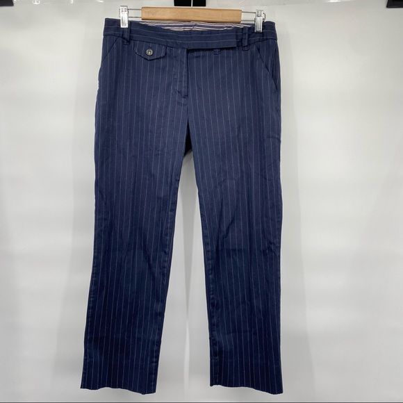 Anthropologie Pants - Anthropologie CARTONNIER Pin Stripe Dark Blue Navy Gray Trouser Pants